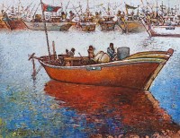 Chitra Pritam, 24 x 30 Inch, Oil on Canvas, Seascape Painting, AC-CP-233
